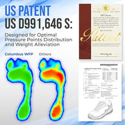 COLUMBUS WFP WALKING BOOST - EXTRA COMFORTABLE WIDE WALKING SHOES FOR MEN - BLACK LACES WL101M