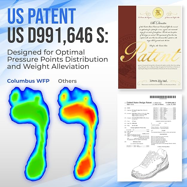 COLUMBUS WFP WALKING BOOST - EXTRA COMFORTABLE WIDE WALKING SHOES FOR MEN - BLACK LACES WL101M