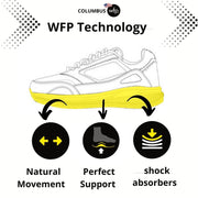 COLUMBUS WFP WALKING BOOST - EXTRA COMFORTABLE WIDE WALKING SHOES FOR MEN - BLACK/WHITE LACES WL131M