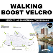 COLUMBUS WFP WALKING BOOST - EXTRA COMFORTABLE WIDE WALKING SHOES FOR MEN - BLACK VELCRO WV101M