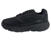 COLUMBUS WFP BEXLEY - EXTRA COMFORTABLE WIDE WALKING SHOES FOR MEN - BLACK SUEDE LACES BL294M