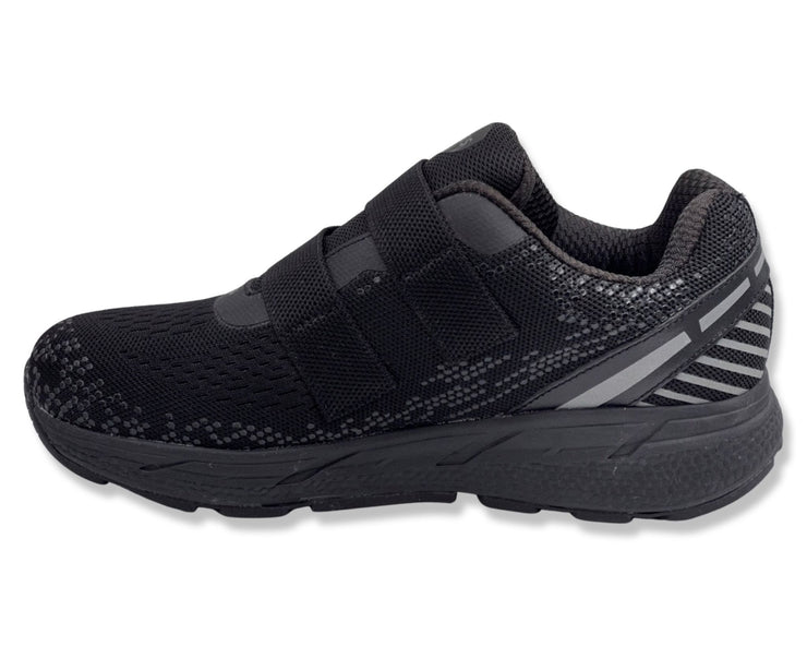 COLUMBUS WFP SCIOTO 2 - EXTRA COMFORTABLE WIDE WALKING SHOES FOR MEN - BLACK VELCRO SV103BM