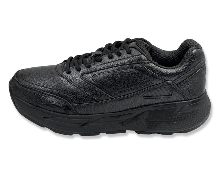 COLUMBUS WFP WALKING BOOST - EXTRA COMFORTABLE WIDE WALKING SHOES FOR HV MEN - BLACK LACES WL101BHM